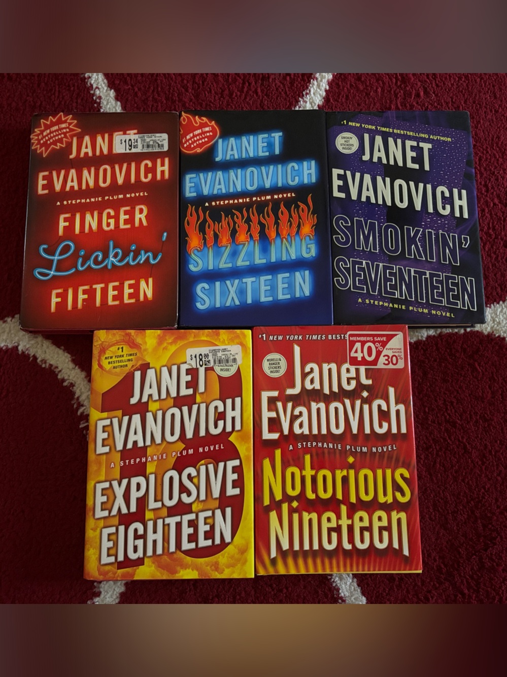 Janet Evanovich Hardback Book Lot - 15-19